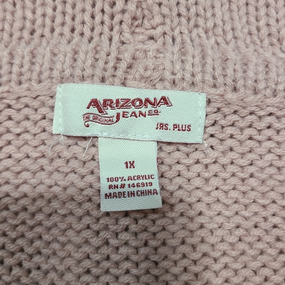 🌹Arizona Jeans Pink Rose Sweater Size 1X 🌹 - Picture 3 of 7